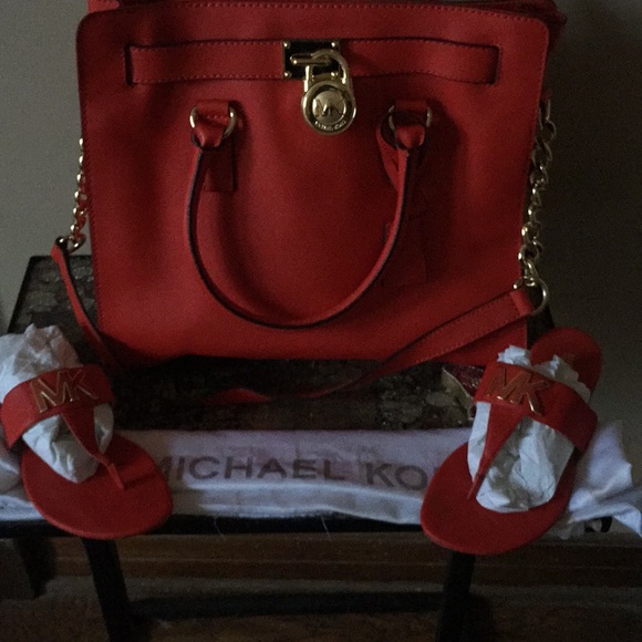 Michael kors Hamilton Bag Matching Logo shoes 7.5 - Picture 3 of 7